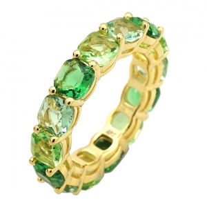 ANILLO SIN FIN CUSHION PREMIUM DEGRADE GREEN  BA&Ntilde;O AMARILLO