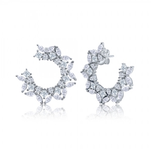 PAR AROS PREMIUM CIRCULARES NAVETTE RODINADOS 25 MM DIAMETRO