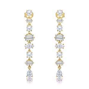 PAR AROS PREMIUM LARGOS FORMAS DISTINTOS AMARILLOS