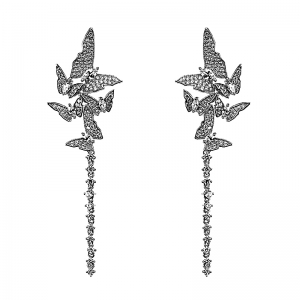 Par aros linea premium, largos, mariposas, pavee