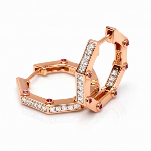 Aros Link1945 octogonal Rosados