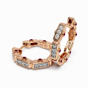 Aros Link1945 octogonal con surco Rosados