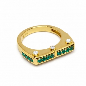 Anillo Link1945 Rectangular Amarillo