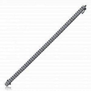 Pulsera de piedras baguettes con cierre cajon, rodio negro . Ancho aprox 5 mm