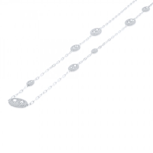 COLLAR ESLABONES ENGARZADOS 90 CMS DE LARGO PREMIUM RODINADO