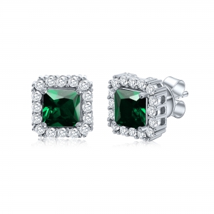 PAR AROS PREMIUM CENTRO CARRE VERDE Y CUBIC RODINADO