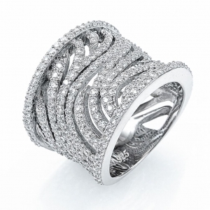 Anillo linea premium, ancho, calado