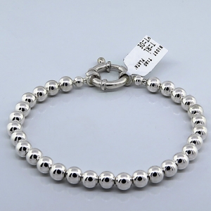 Pulsera bolitas 6 mm cierre marinero 