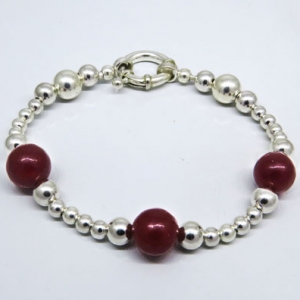 Pulsera bolitas y granate