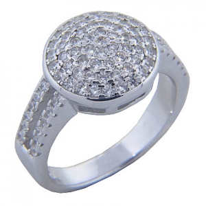 anillo redondo micropavee medio sinfin