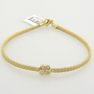 pulsera amarilla hilos mariposa con piedras
