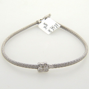 pulsera blanca hilos mariposa con piedras