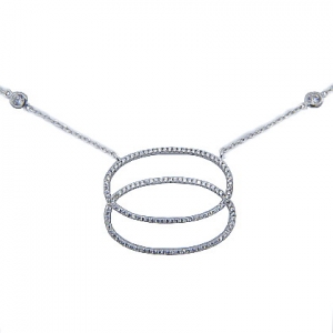 conjunto doble ovalo con piedras