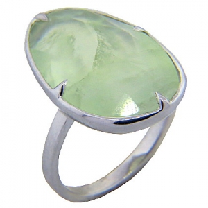 anillo piedra natural prehnita