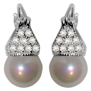 Par aros lady capricho perlas 10 mm