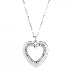 conjunto corazon piedras blancas por dentro, calado