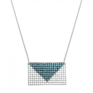 conjunto sobre piedras blancas y celestes