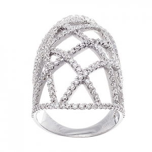 anillo calado con piedras