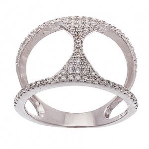 anillo ancho abierto con piedras