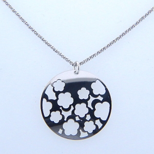 conjunto circulo flores calado blanco