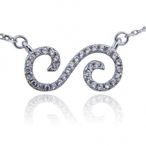 conjunto tipo infinito con piedras blanco