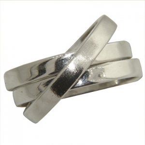 anillo triple alianza sin piedra platabella