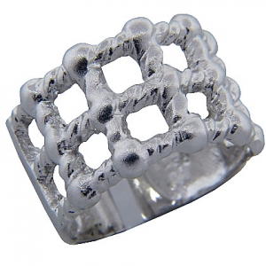 Anillo platabella canasto con bolita rodinado