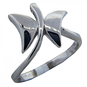 anillo platabella mariposa grande rodinado