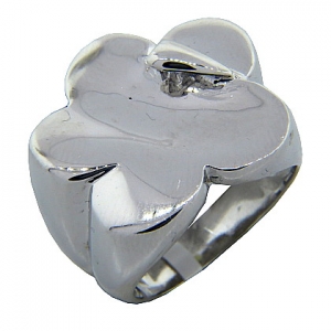 Anillo platabella rodinado flor panuelo grande