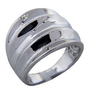 anillo platabella rodinado bombe gajos hundidos