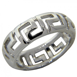 Anillo platabella guarda griega bombe ancha