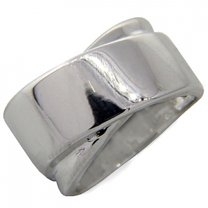 Anillo platabella gran plano cruzado sin piedra