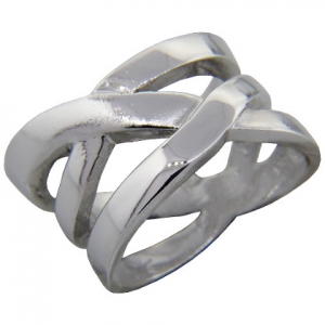 Anillo tres tiras gigante platabella