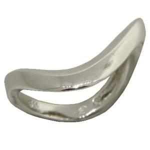 anillo onda simple platabella