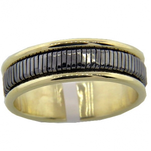 anillo buje resorte fino centro negro borde enchapado amarillo