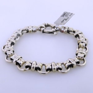 pulsera monios - eslabones redondos, chica, cierre marinero