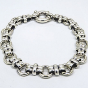 pulsera monios - eslabones redondos, grande, cierre marinero