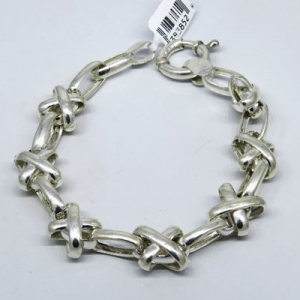 pulsera eco eslabones ovalados y cruzados