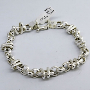 Pulsera rolo eco con doble eslabon entrelazado N1 ( peso aprox 10,8)