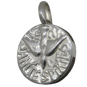 Colgante espiritu santo, encamisado, grande. 3 cm aprox
