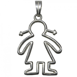 Colgante contorno nena 5 cm