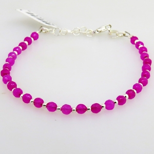Pulsera piedras fucsia