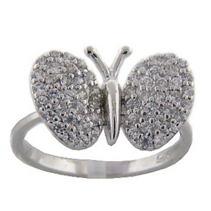 anillo pave mariposa finito