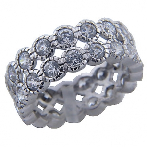 anillo cubic entero circulos ancho