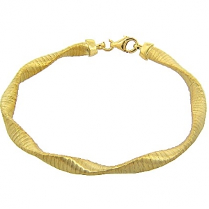 Pulseras con hilos amarilla torzada retorcida semi rigida