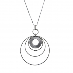 conjunto circulos , facetados, satinado y cadena bolitas