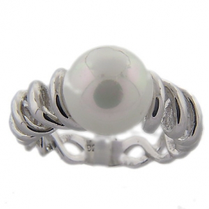 anillo perla retorcido 