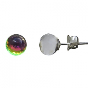 Par aros bolita multicolor, 06 mm chicos