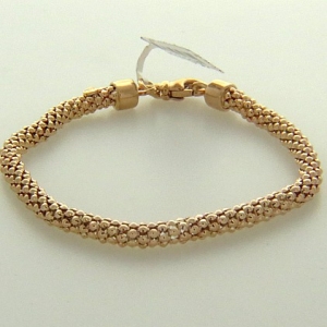 pulsera fope grueso con mosqueton enchapado amarillo