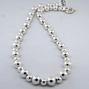 collar bolitas 7-9 mm intercaladas (precio x 40 cms )